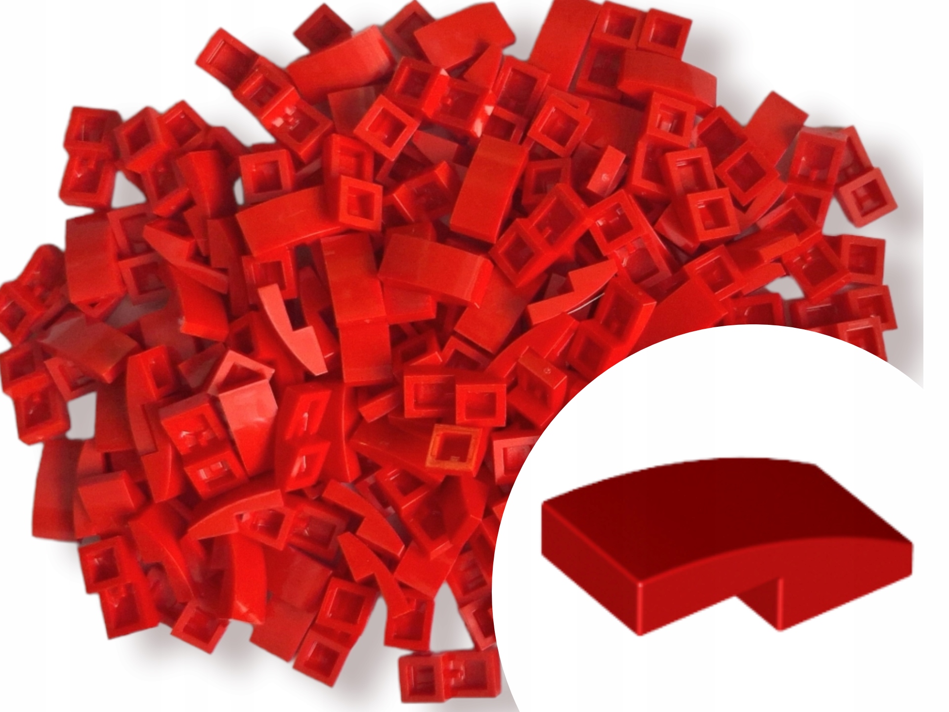 

Lego 11477 Tile Slope Skos 1x2 Red Czerwony 40 szt
