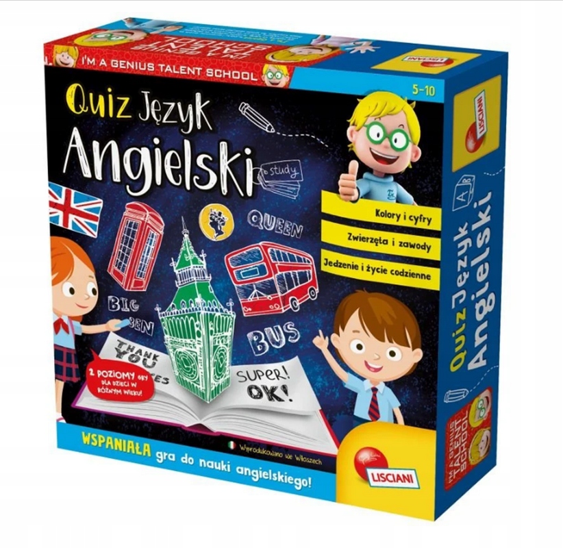 Lisciani Quiz Język Angielki Mały Geniusz