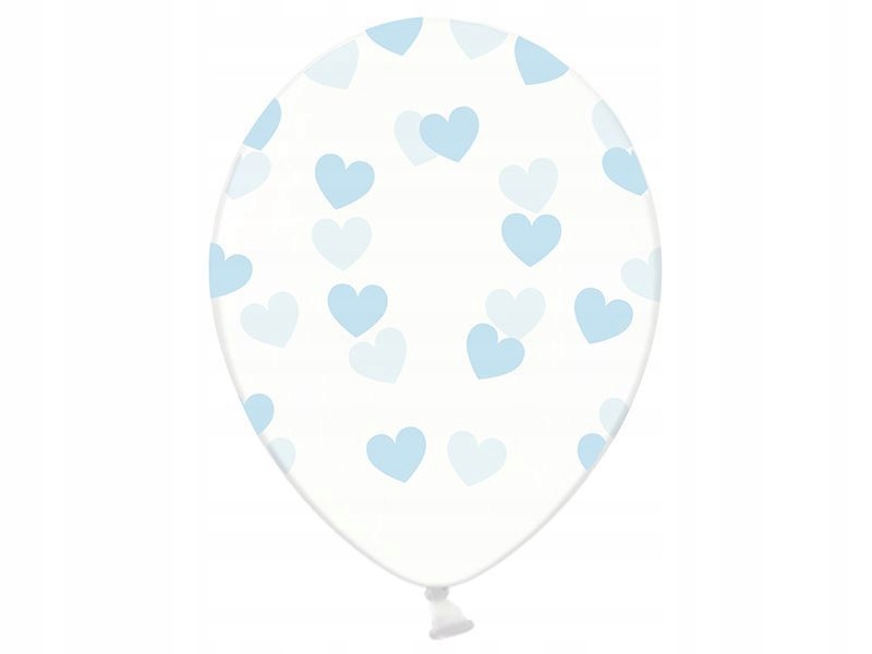 

Balon Przezroczysty Serca Błękit 30cm 1szt