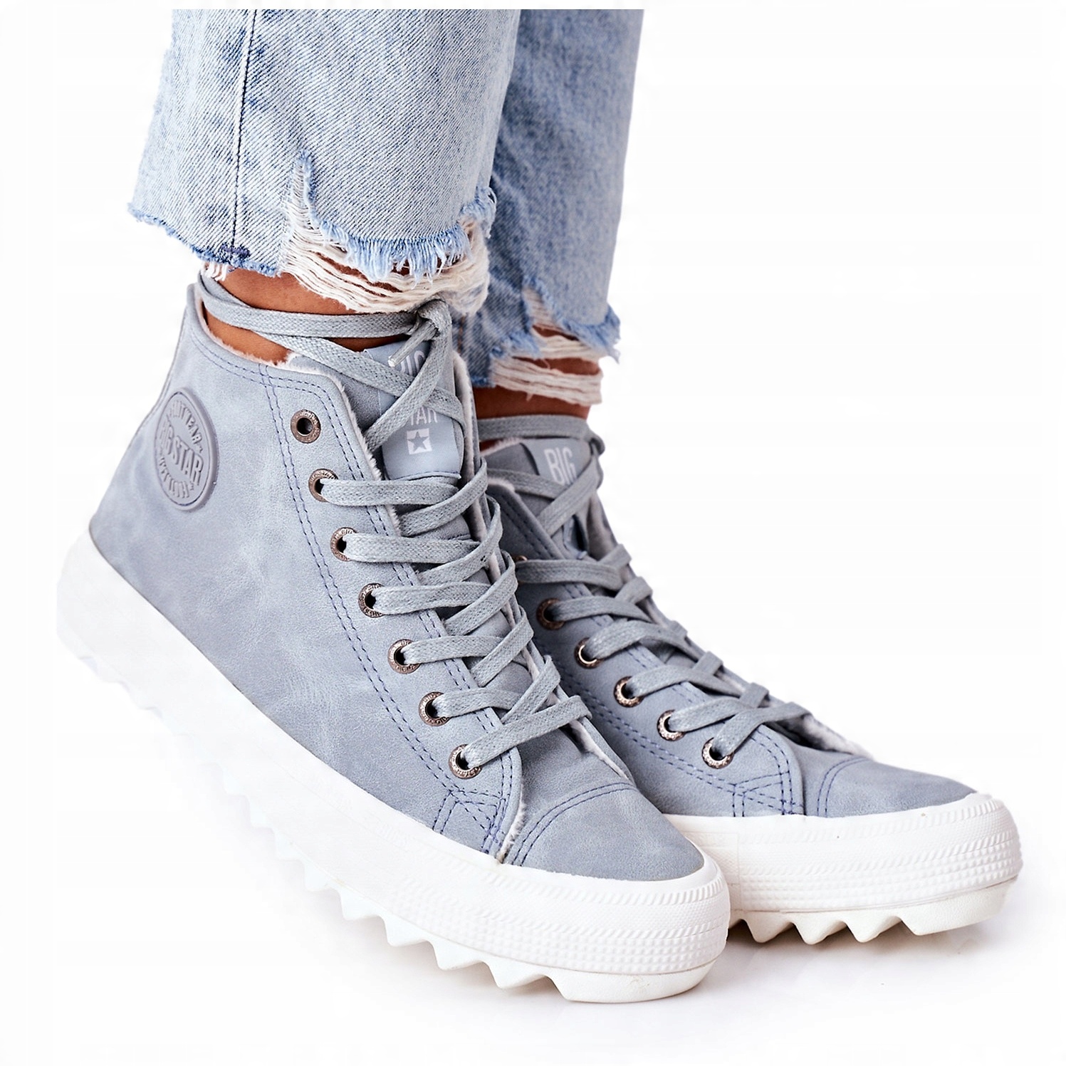

Niebieskie Skóra ekologiczna Buty Big Star r.39