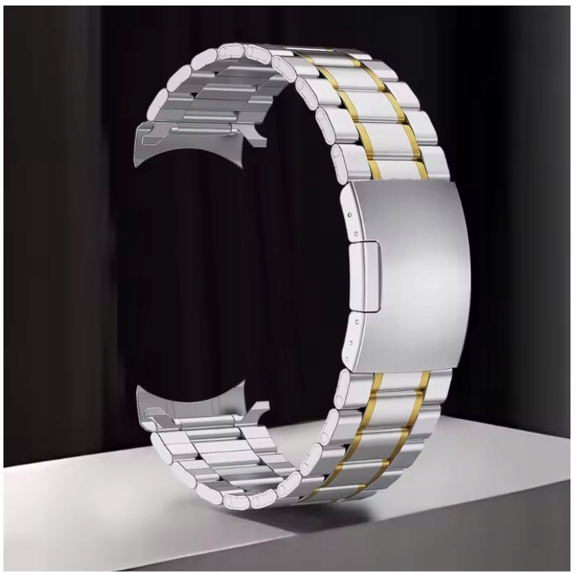 Bransoletka Do Męskiego Damskiego Zegarka Stalowa 20 MM Bikolor Gratisy!