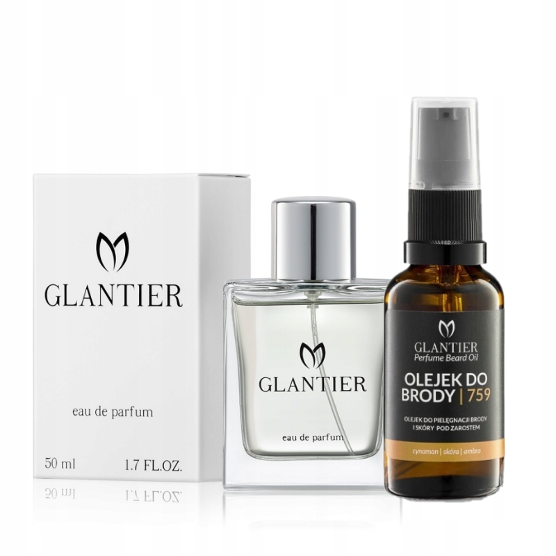 Sada Glantier Parfém 50 ml 759 Olej na vousy 30 ml 759