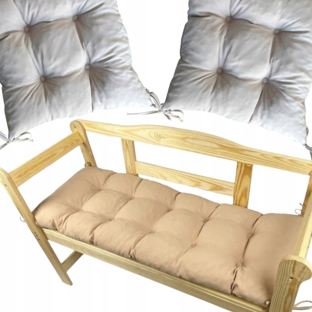 Polštáře zahradní křeslo lavička židle béžová sada komplet