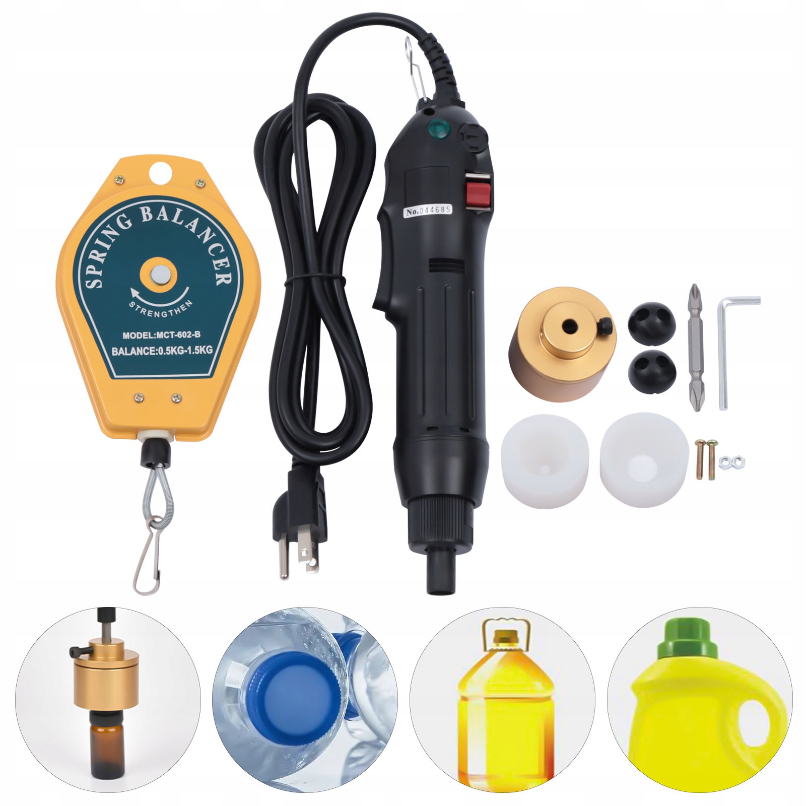 80W Czarny elektryczny zakręcarka do butelek Marka inny