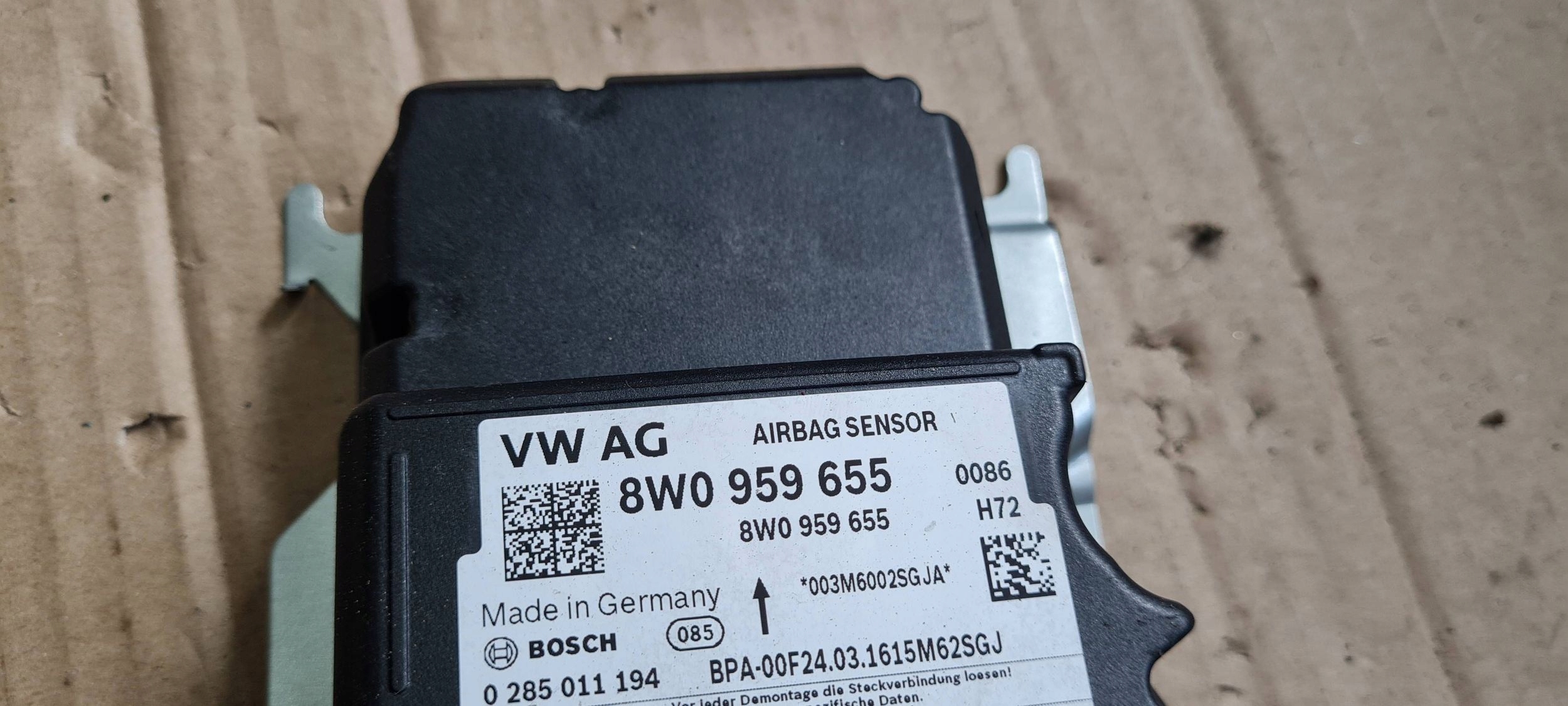 A4 B9 8W module control unit SENSOR airbag 8W0959655 A5 8W
