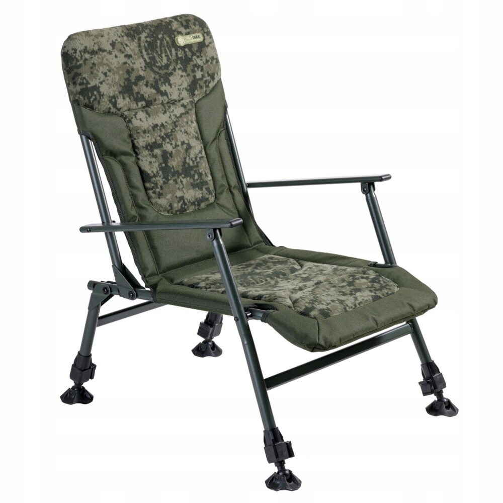 Krzesło turystyczne wędkarskie składane z oparciem Mivardi CamoCode Express