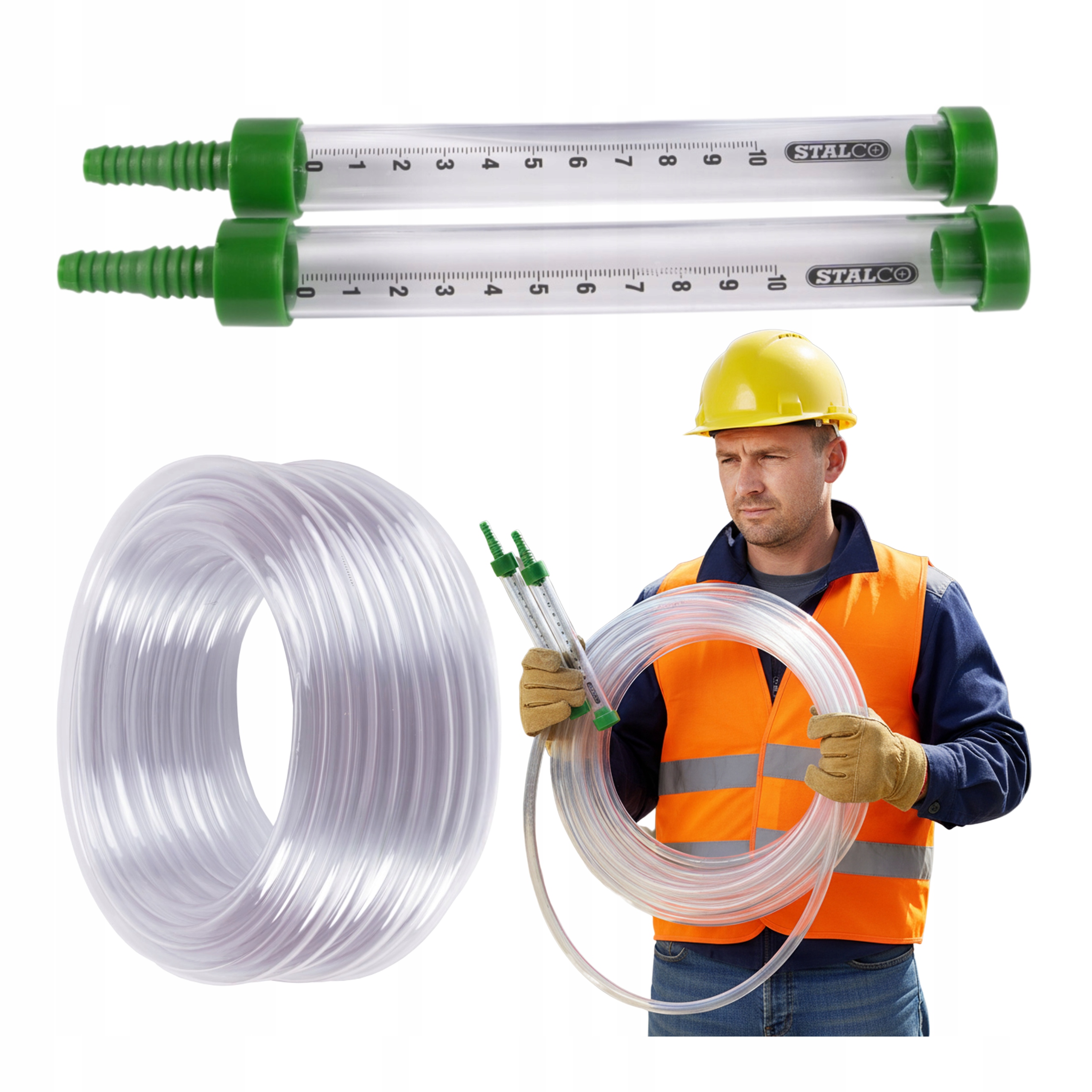 Szlaufwaga 25 m Poziomica Wodna z wężem Poziomnica Wężowa z 2 Miarkami Long