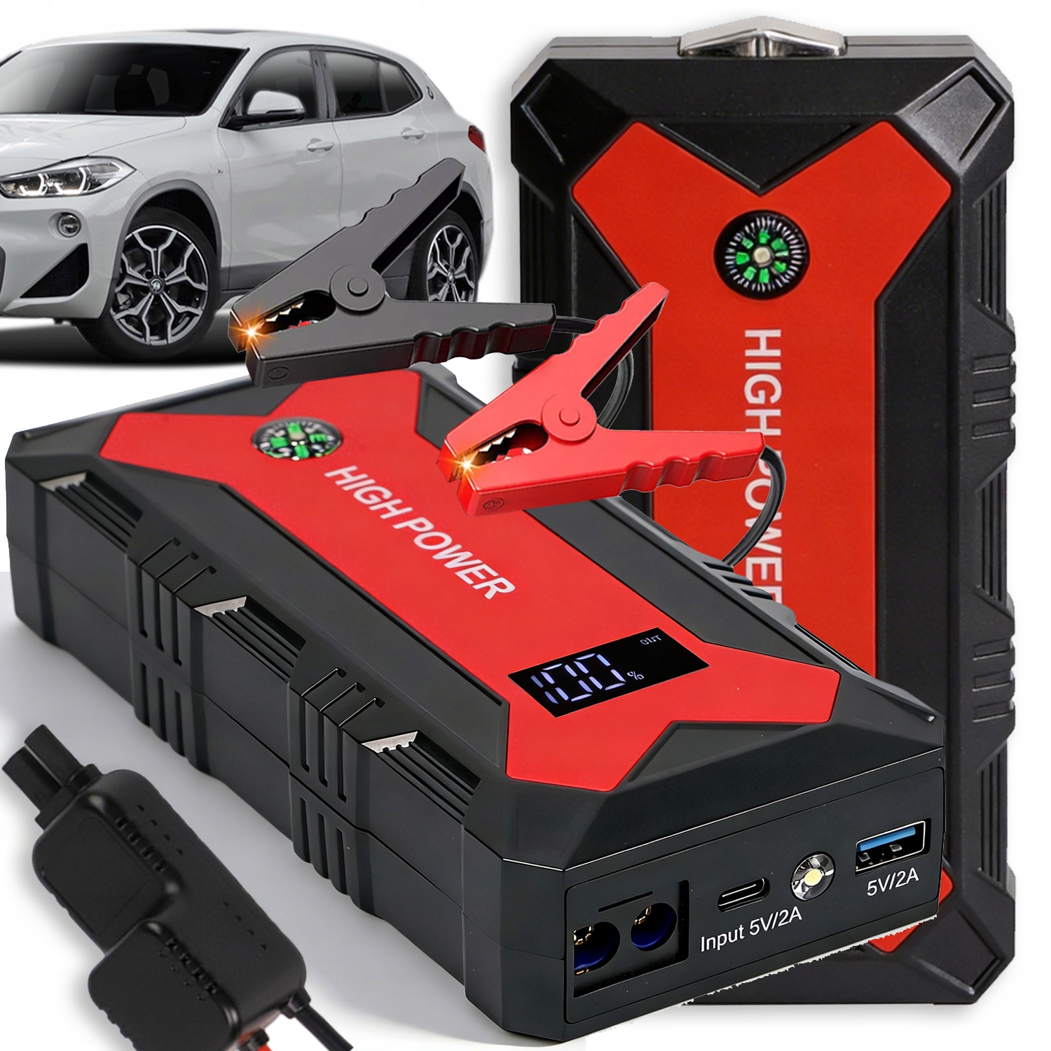Zařízení Pro Nouzový Start Přenosná Powerbanka 10000 Mah