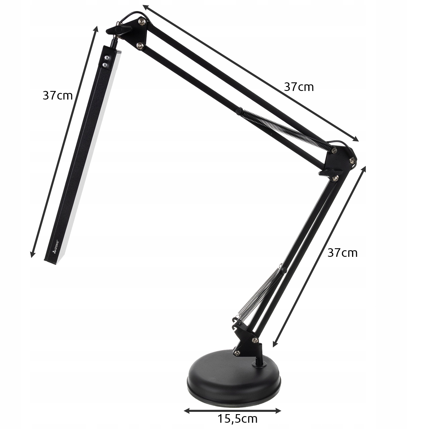 LAMPKA BIURKOWA LED KREŚLARSKA SZKOLNA 3 BARWY ŚWIATŁA 10 POZIOMÓW MOCY Kolor dominujący czarny