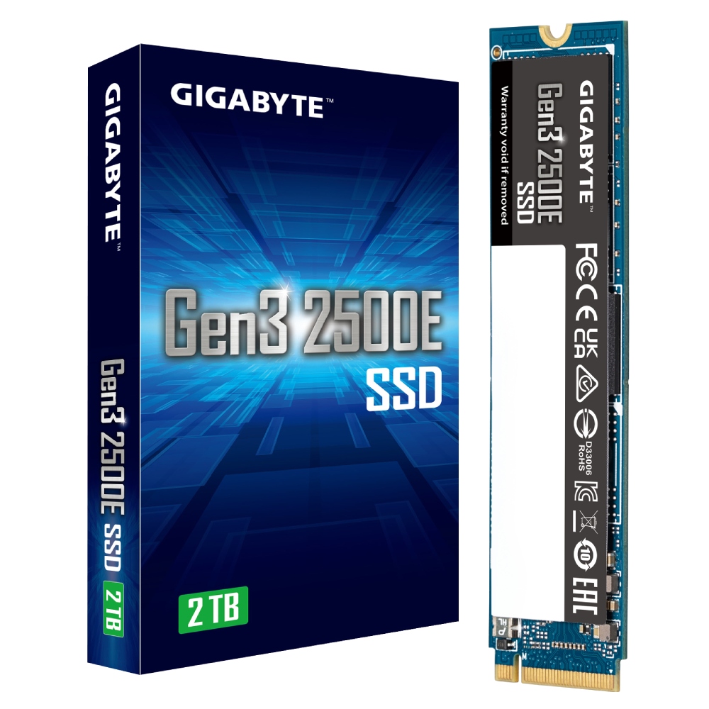 Gigabyte 2500E Ssd 2TB M.2 NVMe Gen3 2400/2000 MBps G325E2TB