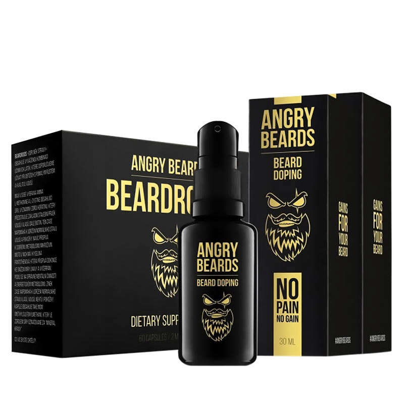 

Zestaw na porost brody Angry Beards Witaminy krem