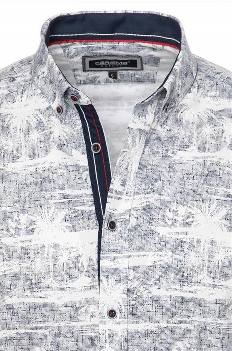 ELEGANCKA MĘSKA KOSZULA PALMY CARISMA - XXL Rozmiar kołnierzyka 45