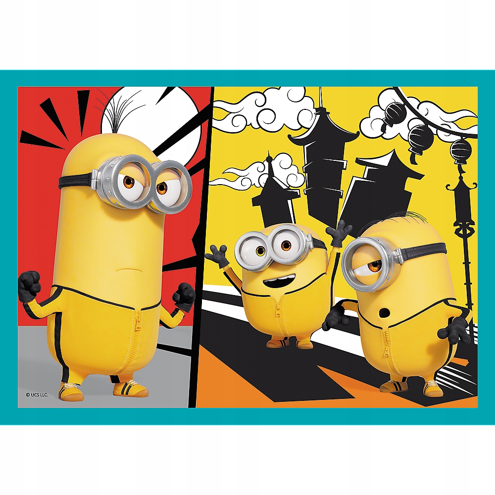 Puzzle 4w1 WESOŁY ŚWIAT MINIONKÓW 34339 Liczba elementów 207