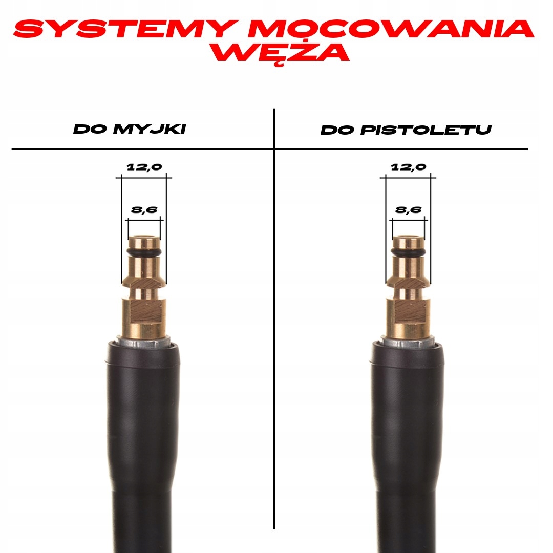 Wąż 20M Bęben do myjki Karcher K4 K5 K7 2x CLICK Typ wąż