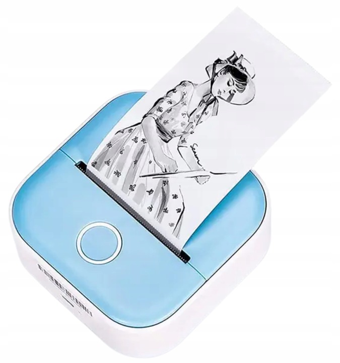 Phomemo T02 Drukarka Termiczna Bluetooth do Zdjęć Naklejek Etykiet 53mm 5H Model T02 - Niebieski