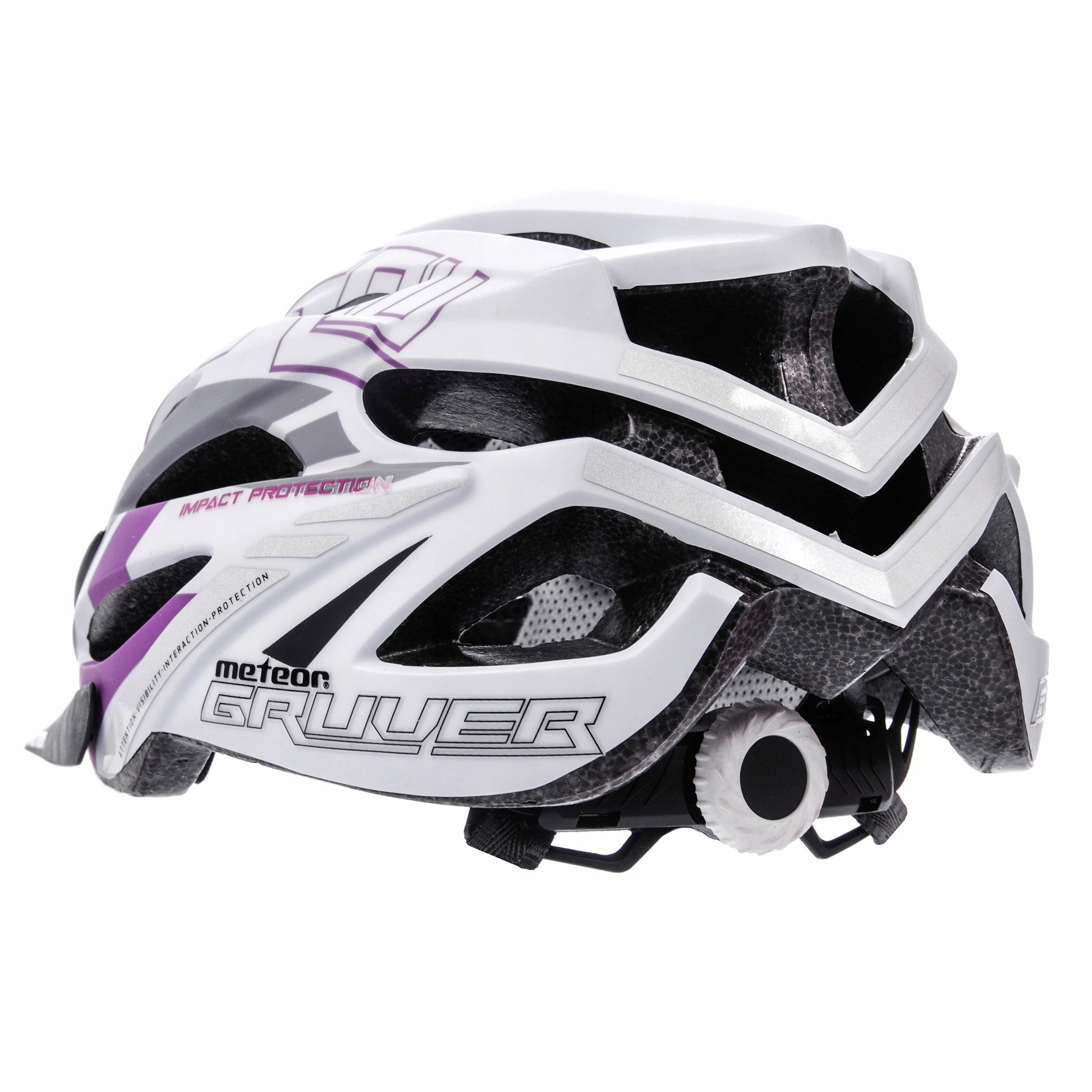 KASK ROWEROWY REGULOWANY METEOR GRUVER M 55-58cm siatka otwory wentylacyjne Model GRUVER
