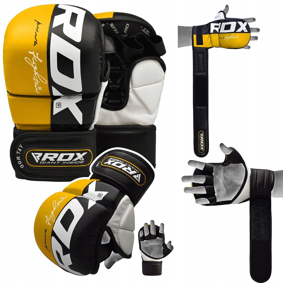 Rękawice sparingowe do Mma Rdx T6 Żółte r. XL