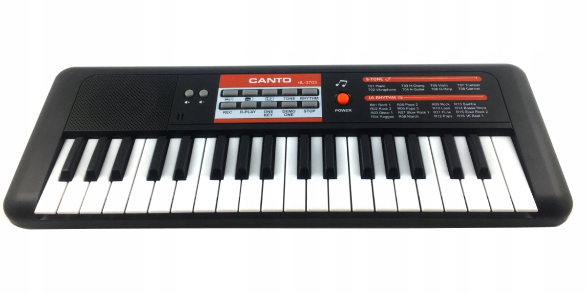 KEYBOARD + MIKROFON ZASILANIE USB 37 KLAWISZY Kolor czarny