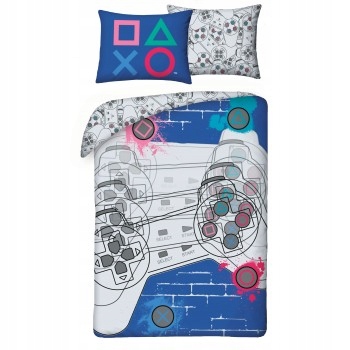 

140X200 Pościel Dla Gracza Gamer Czarna Pad Xbox