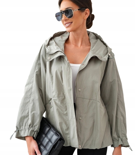 Módní přechodová bunda na jaro s kapucí Zenona 40