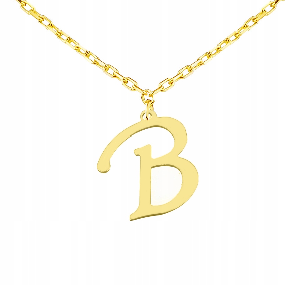 

Naszyjnik Złoty Mała Litera Literka B Stal 316L