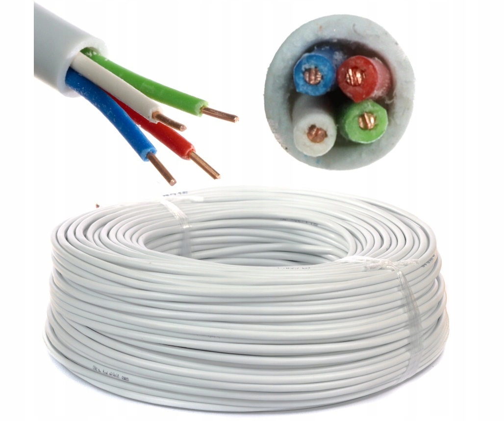 

Kabel Przewód Alarmowy 4x0.5 mm Ytdy Domofon 100m