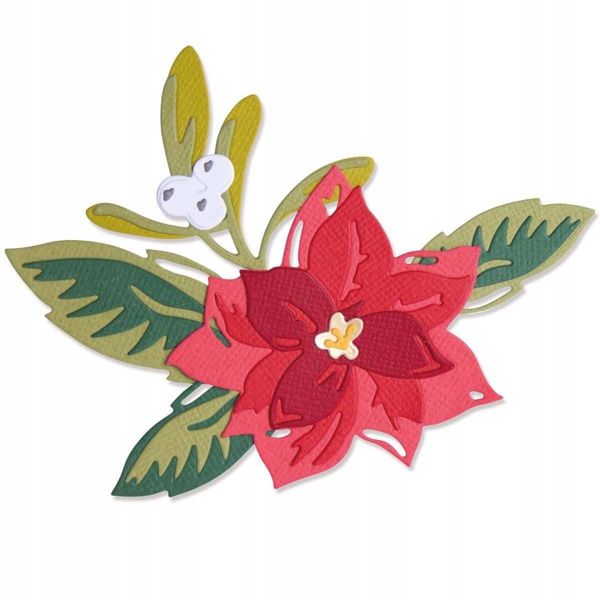 Wykrojnik Thinlits Sizzix Layered Christmas Flower, 13 szt.