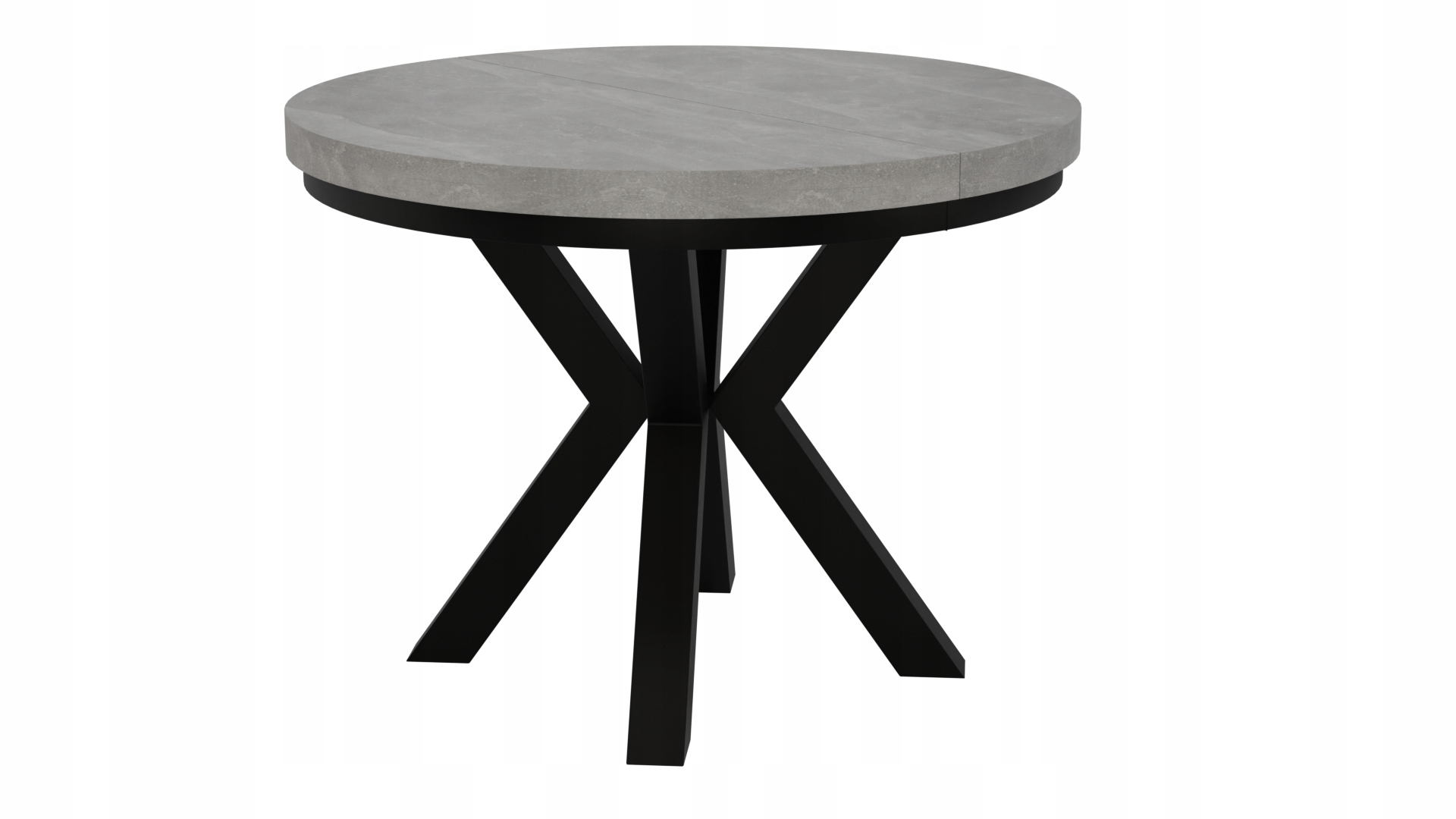 STÓŁ OKRĄGŁY ROZKŁADANY NOGA METAL SALON KUCHNIA 90cm+2x50cm Marka Shop Kinga