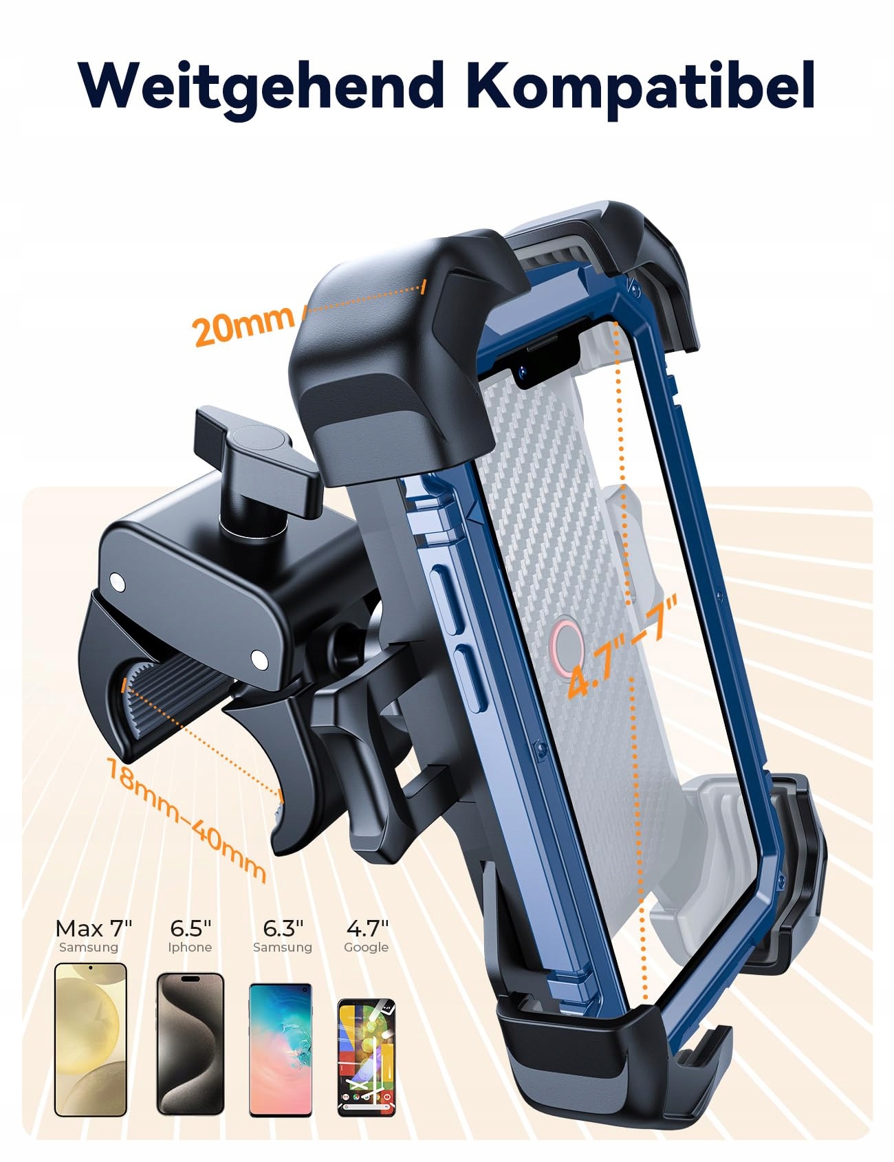 JOYROOM Universal Bike/Motorcycle Phone Mount for iPhone Samsung — miniatura 6