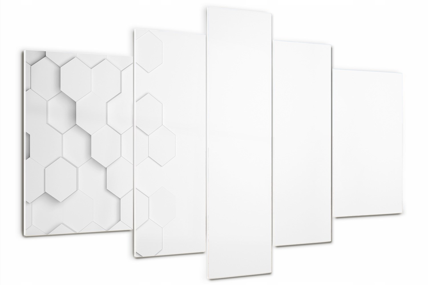 

Foto Obraz szklany duży tryptyk Sześciokąty tło