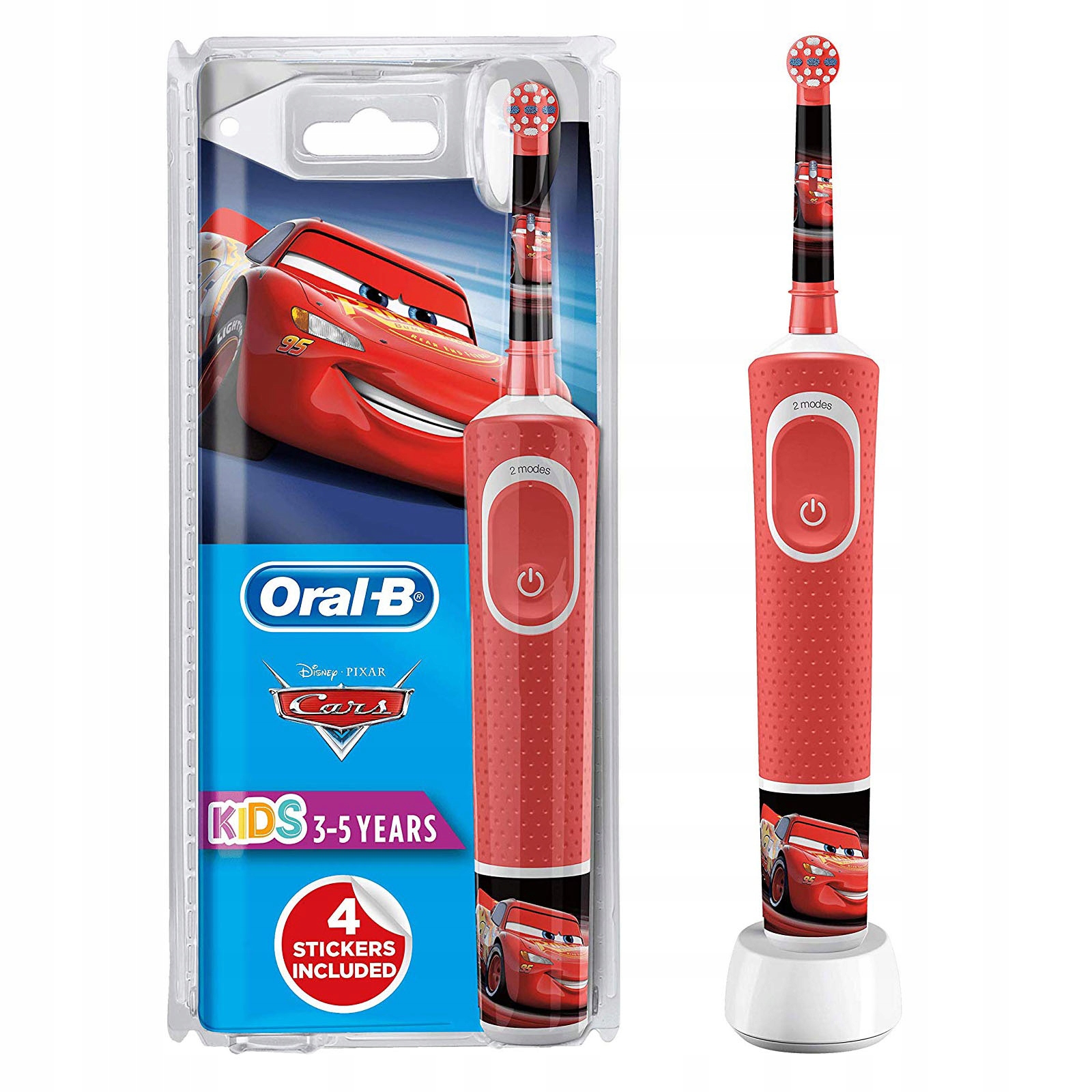 Oral B Szczoteczka AUTA CARS Vitality 2 TRYBY ŁADOWANA