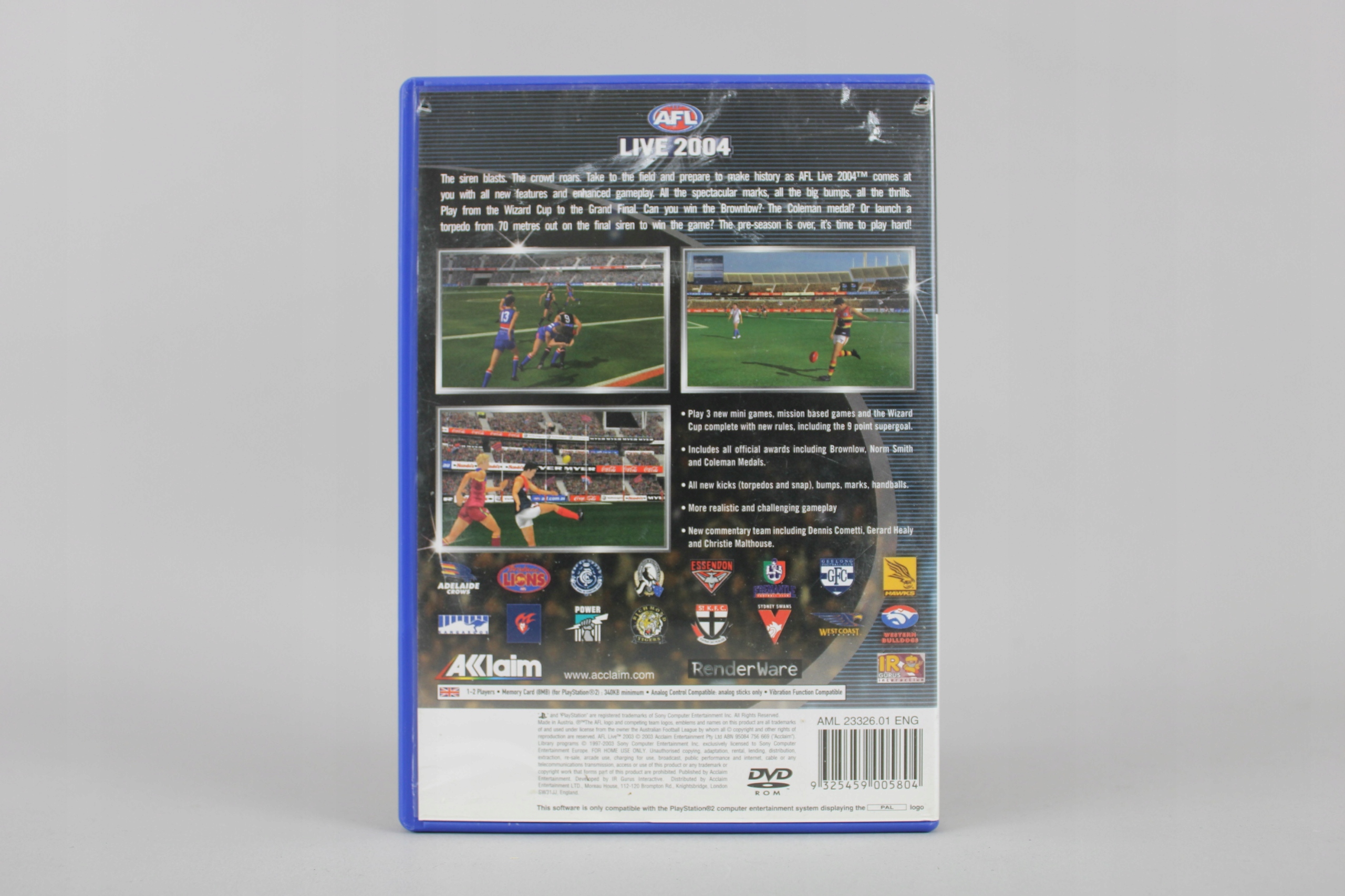 AFL LIVE 2004 AUSSIE RULES FOOTBALL PS2 Tematyka sportowe