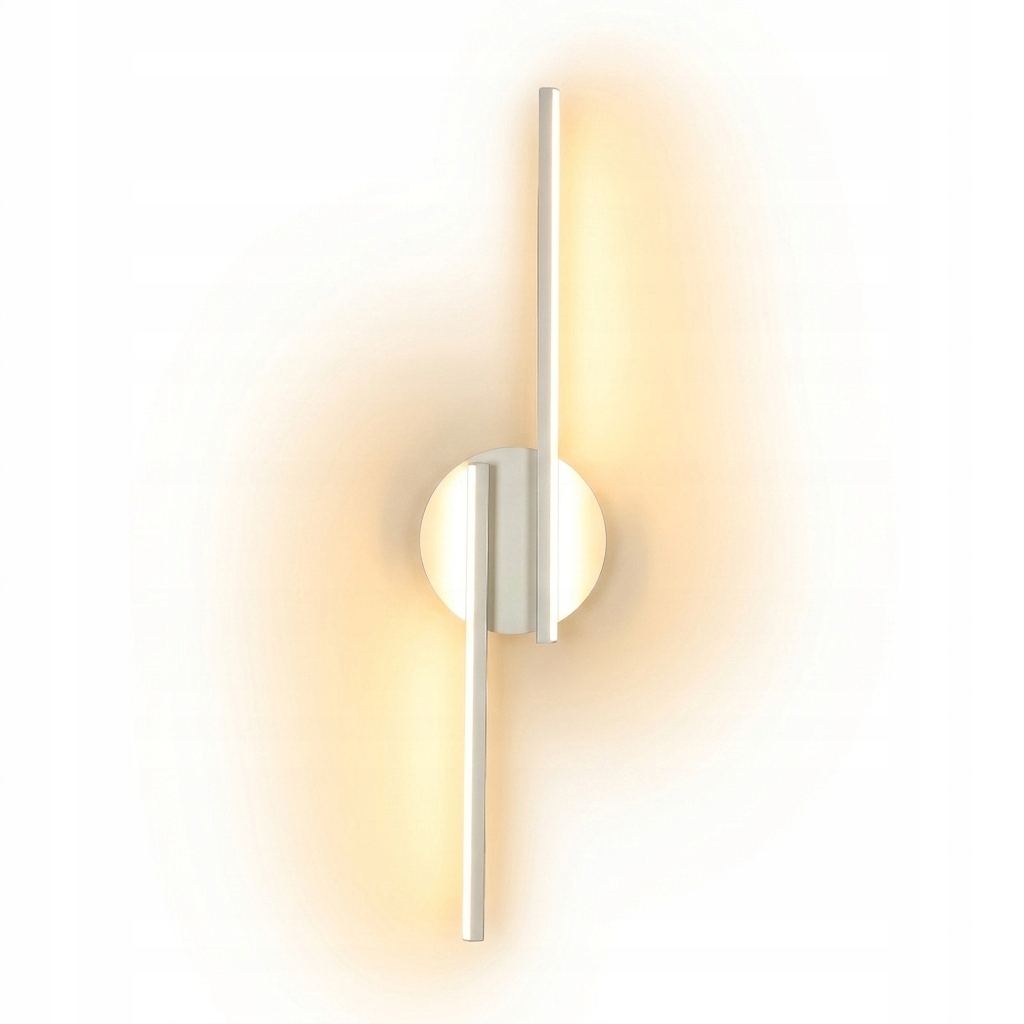 Kinkiet Biały Lampa Ścienna Led Nowoczesna Salonu Korytarz 16W 3000K 45CM