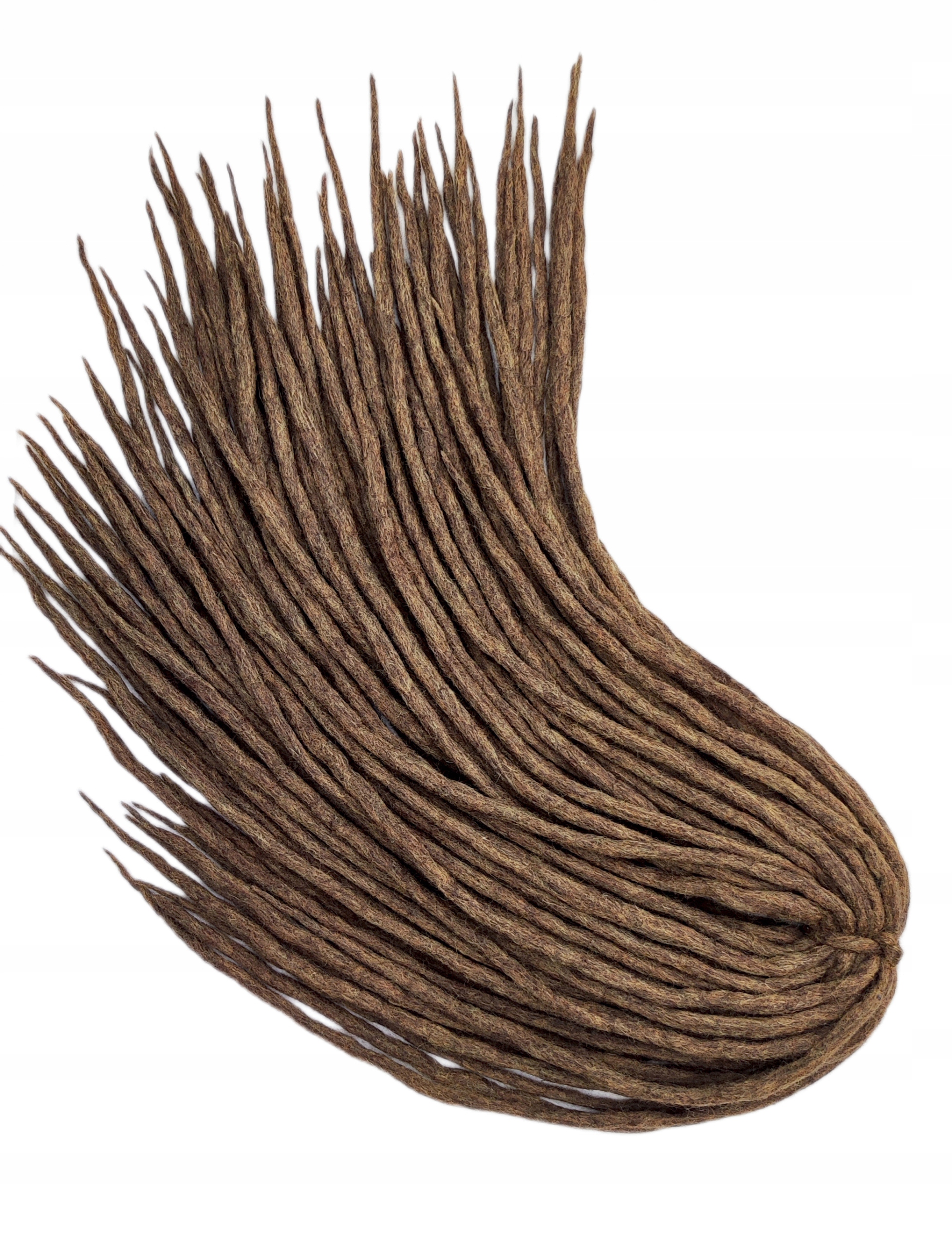 Dredloky Dredy vlněné, hnědý melír, Karamelová Čokoláda, 40 kusů