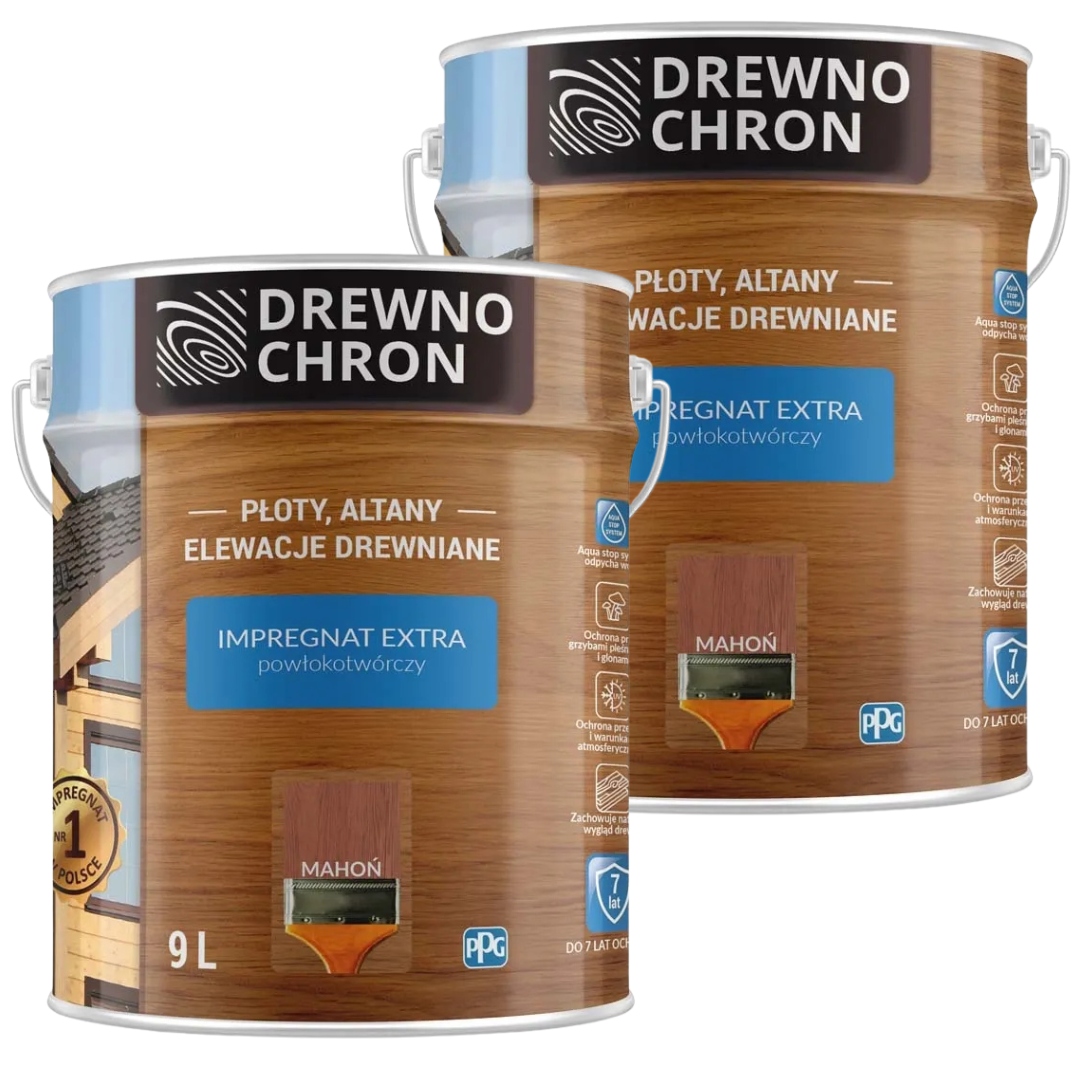 Drewnochron Impregnace Extra 18 L Mahagon Sada 2X9 L Ochranná Impregnace