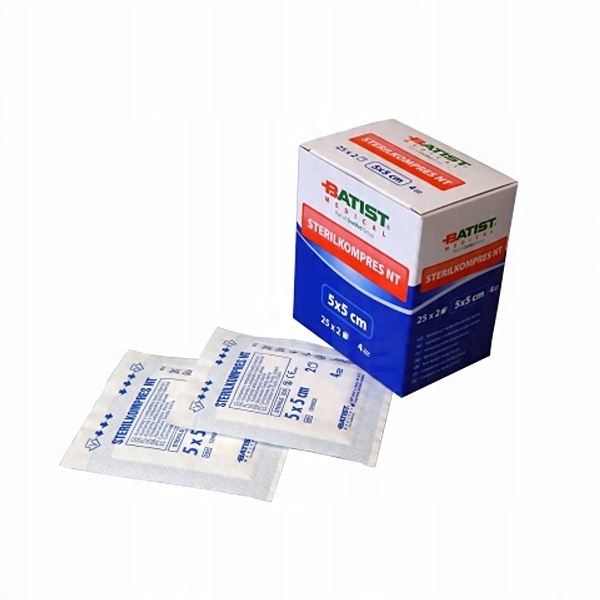 

Batist Kompres włókninowy Jałowy 5x5cm 125 szt.