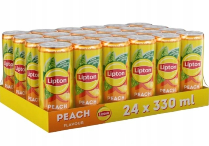Levně Lipton Ice Tea Peach čajový nápoj 330 ml x 24 ml