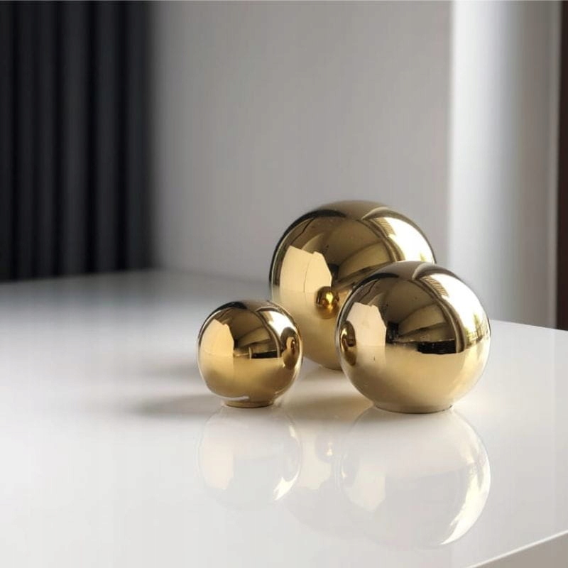 Złota ceramiczna kula dekoracyjna Polnix śr. 15 cm do dekoracji glamour Producent Polnix