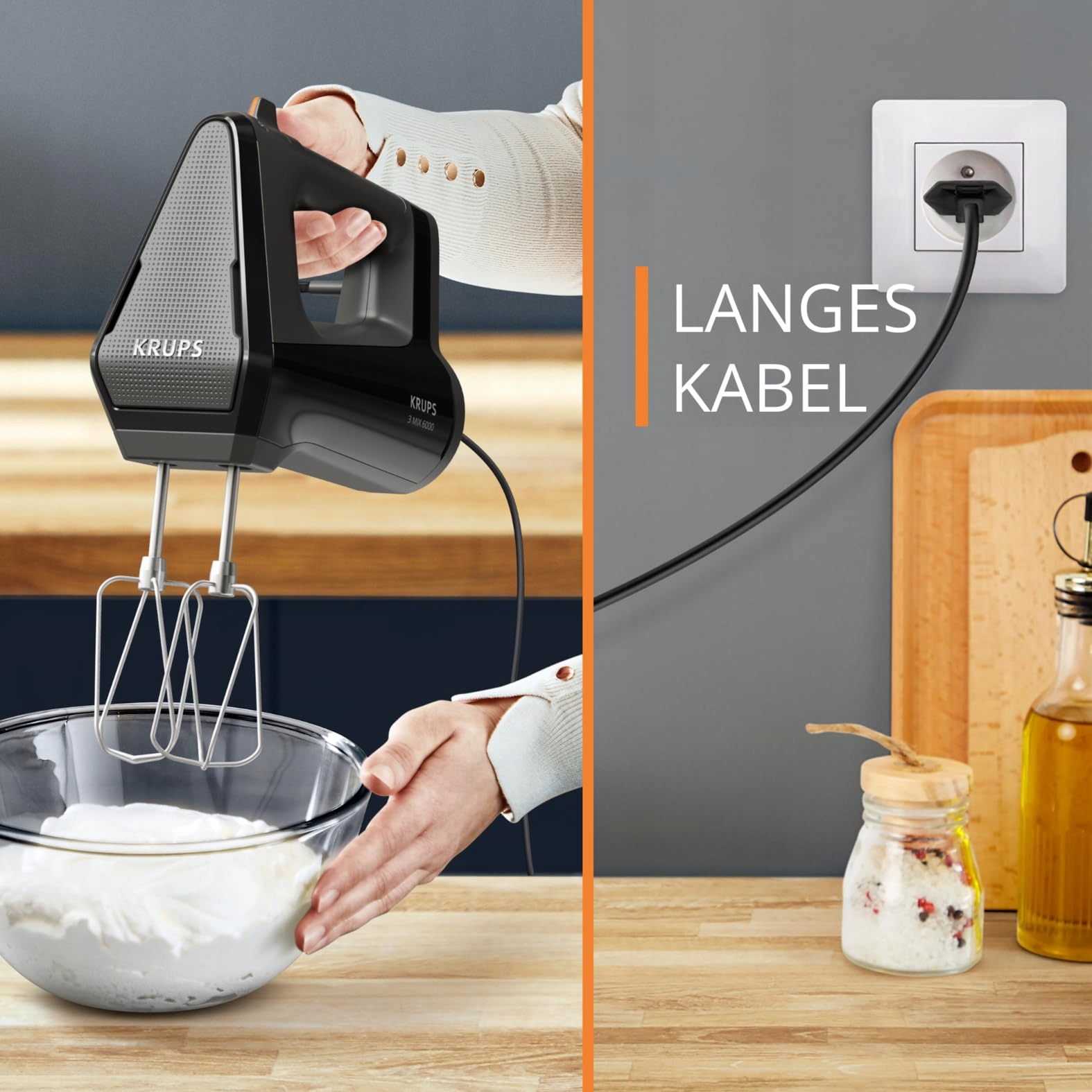 KRUPS GN6028 MIKSER RĘCZNY 600W, PRECYZYJNA KONTROLA, MIĘKKI UCHWYT — miniatura 8