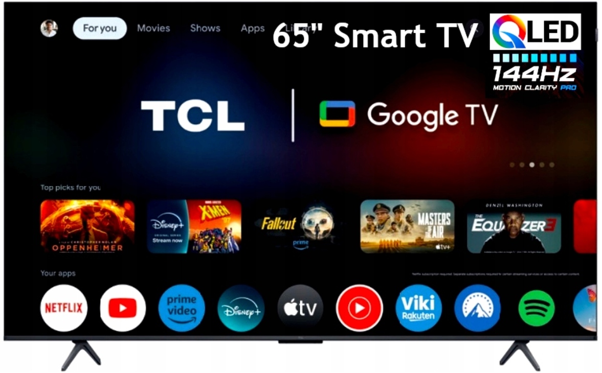 TCL Telewizor QLED 65 cali 65P81K