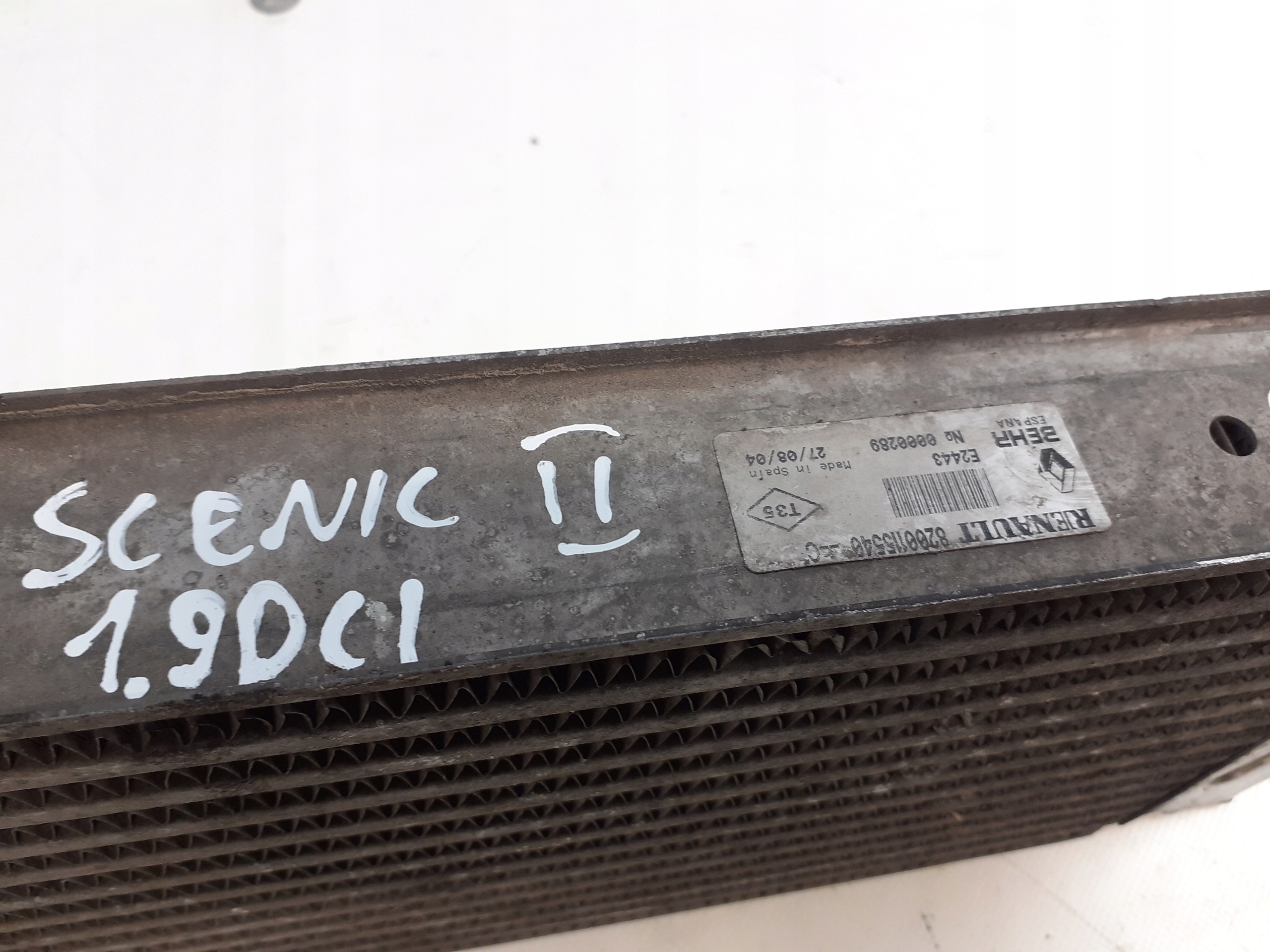 intercooler, radiator Renault Scenic II 1,9DCi