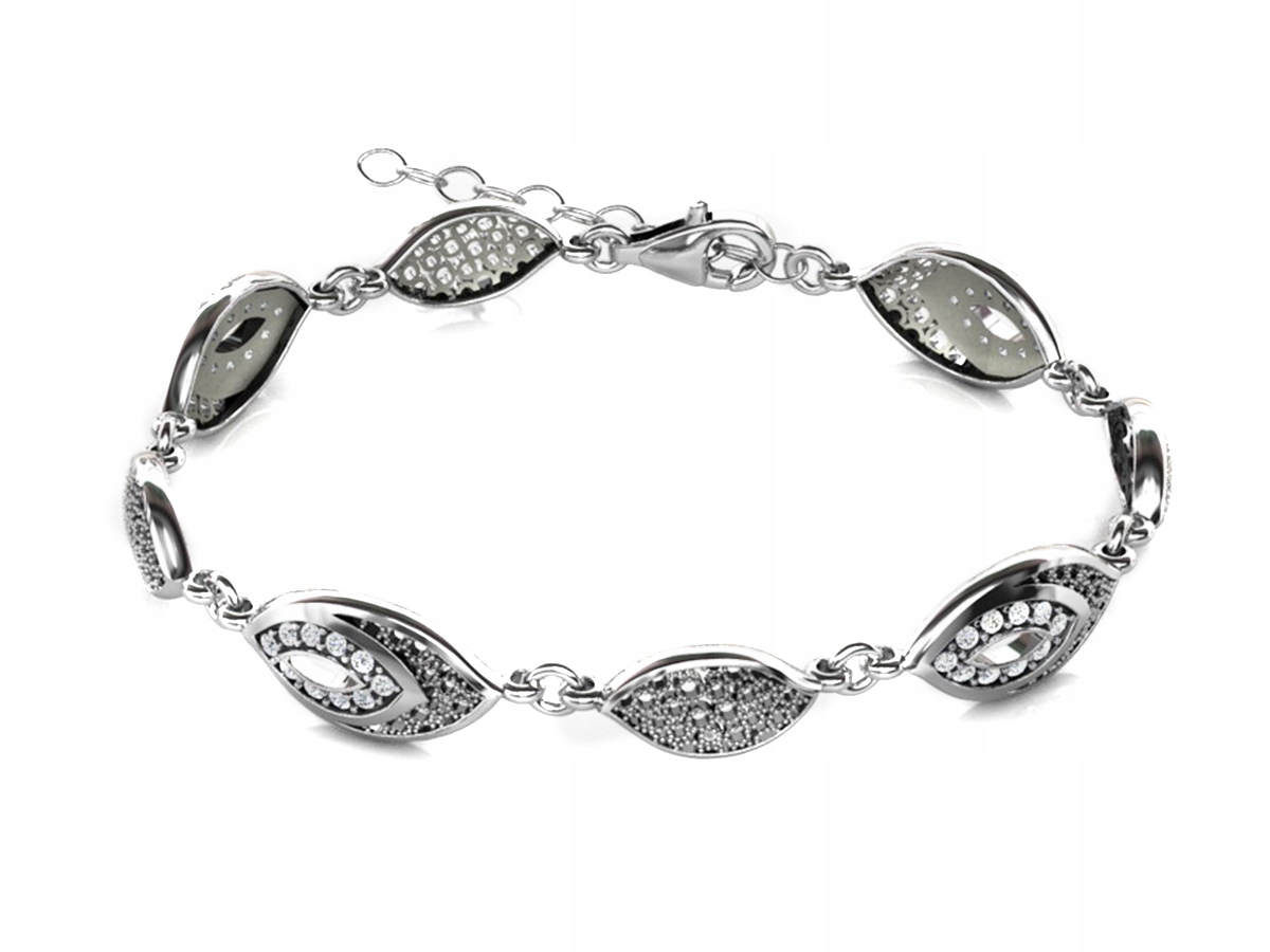 Stříbrný náramek Ag925 rhodiovaný BS5099