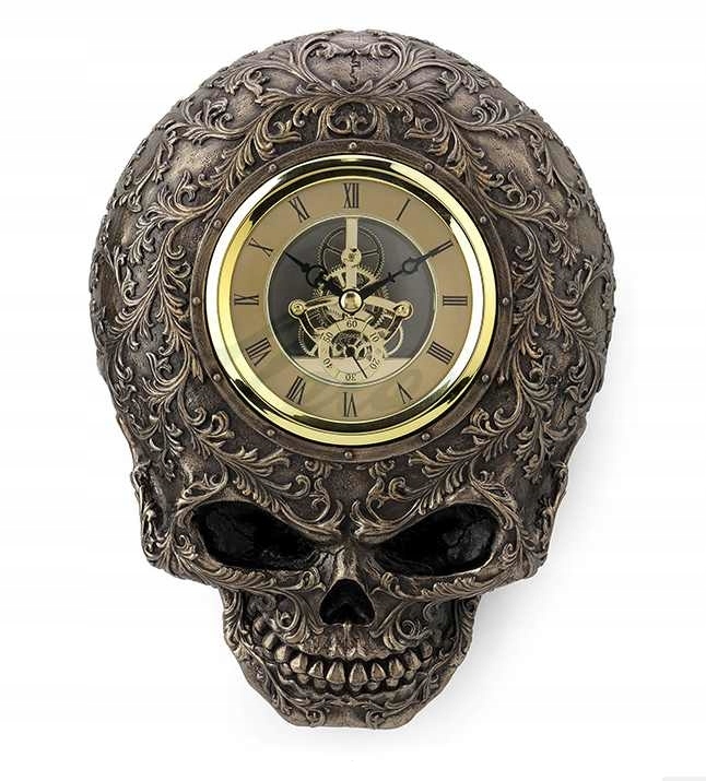 

Steampunk Wiszący Zegar Czaszka Veronese WU77266A4