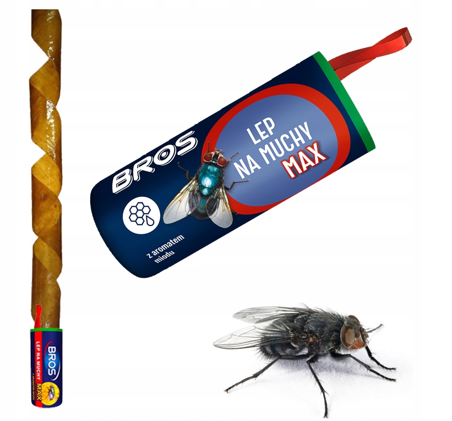 BROS - lep okrągły na muchy z miodem MAX