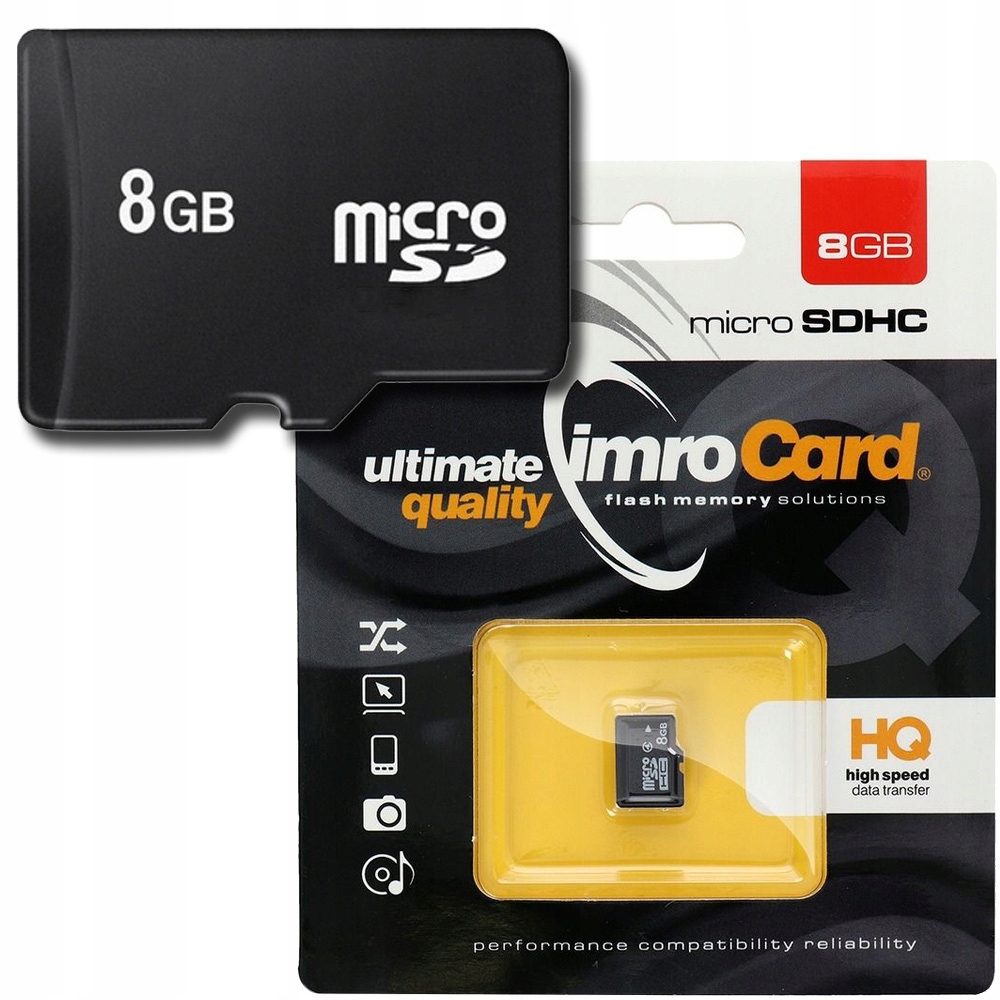Oryginalna Karta Pamięci Imro microSD 8GB bez adaptera
