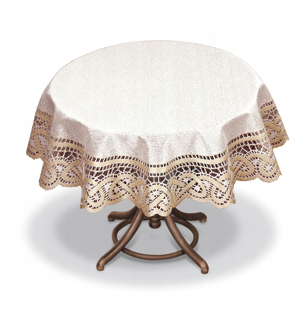 

Obrus Żakardowy Koło Krem/złoty 20268 ŚR.120CM