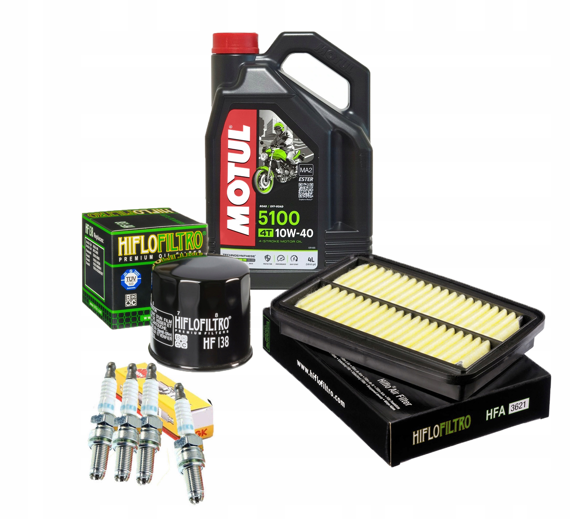 Olej Filtry SUZUKI GSX 1250 FA Motul 5100 Świece