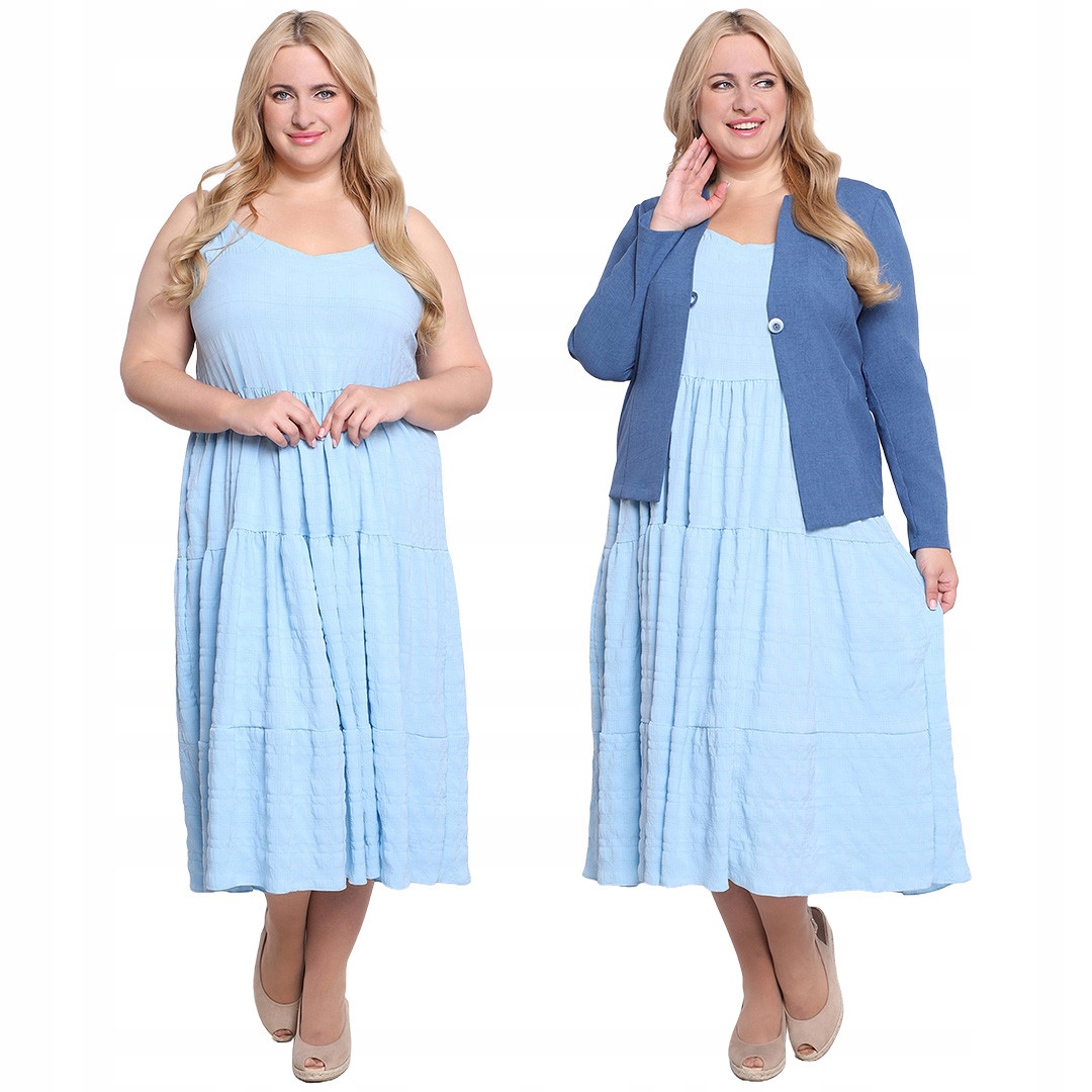 Krásná šaty s volány, velikost 58/60