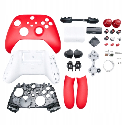 KOMPLETNA CZERWONA OBUDOWA PRZYCISKI GUMKA GRZYBKI DO PADA XBOX SERIES X S