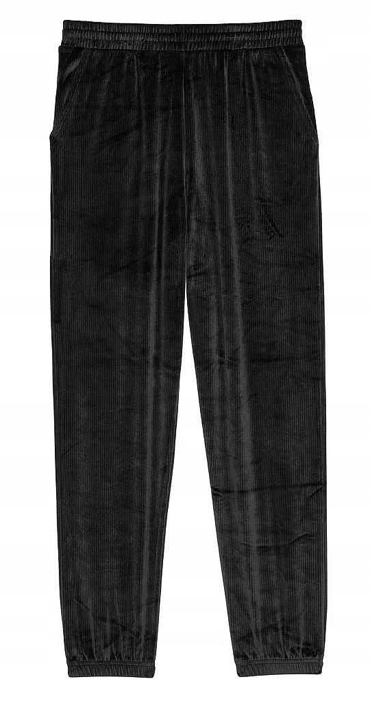 Kalhoty z žebrovaného veluru Victoria's Secret černé, velikost M